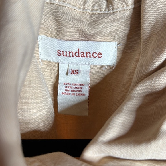 Sundance Every Angle Linen Blend Jacket Beige Button Up Outerwear Size XS - Picture 7 of 12